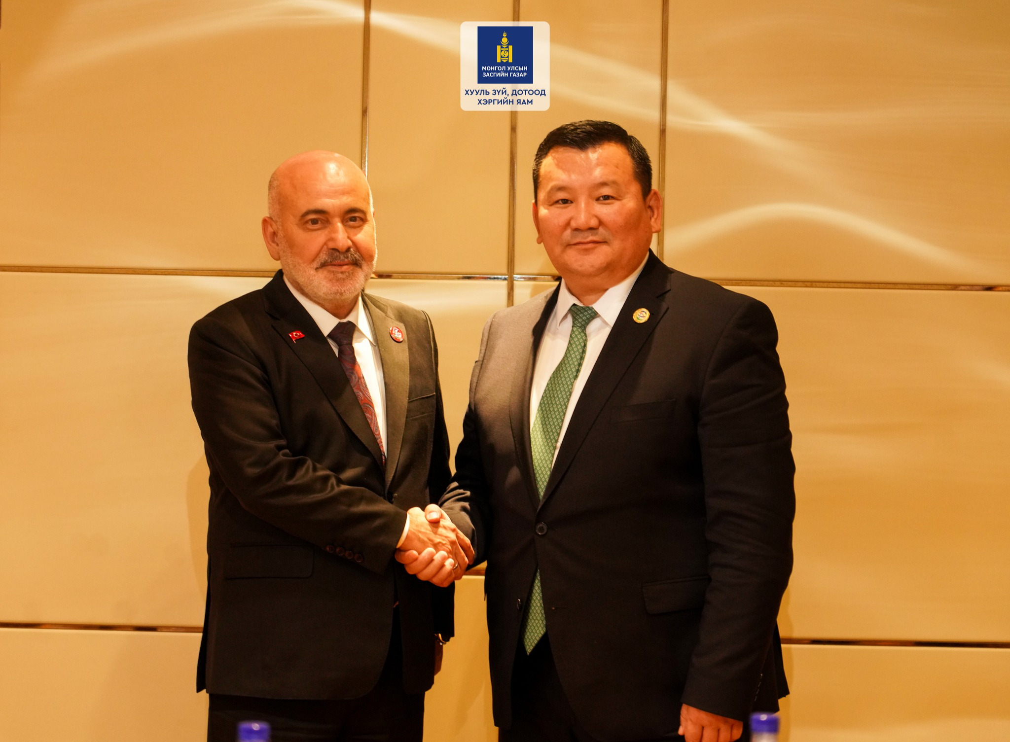 Хууль зүй, дотоод хэргийн сайд Л.Мөнхбаатар Бүгд Найрамдах Турк Улсын Дотоод хэргийн дэд сайд Мехмет Сагламтай уулзлаа